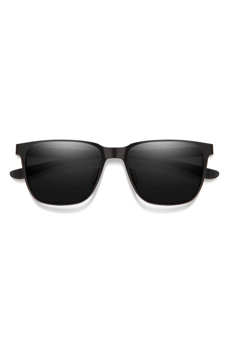Smith Lowdown 54mm ChromaPop<sup>™</sup> Polarized Square Sunglasses, Main, color, Matte Black / Black