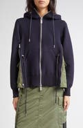 Sacai Sponge Sweat x Nylon Twill Hoodie