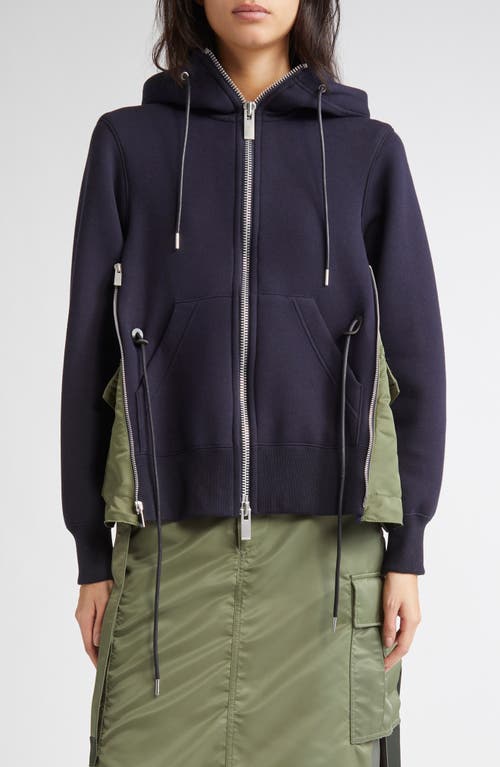 Sacai Sponge Sweat X Nylon Twill Hoodie