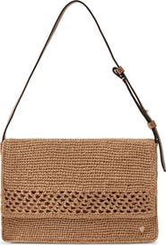 Helen Kaminski Poppy Crochet Raffia Shoulder Bag