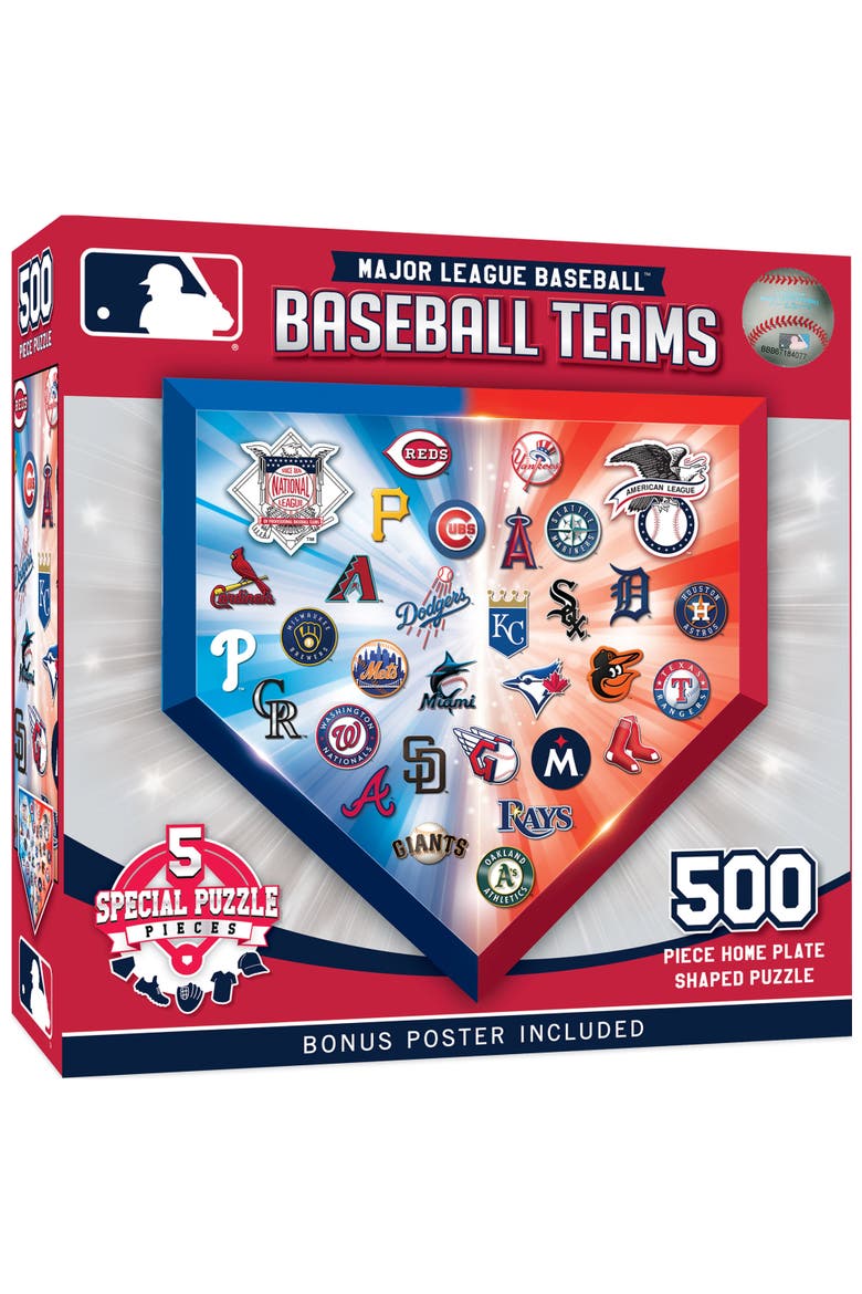 MLB Home Plate 500 Piece Shaped Puzzle, Main, color, Multicolor
