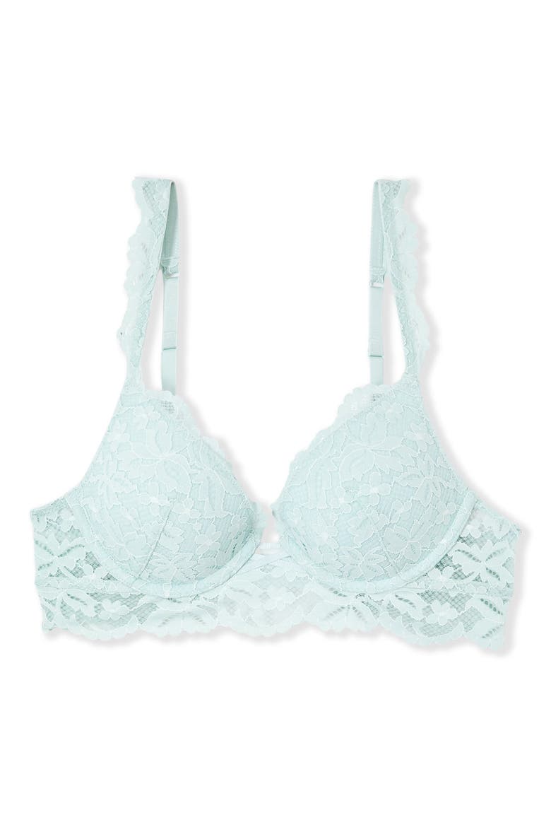 Legende Lace Unerwire Bra, Alternate, color, BLUE GREEN
