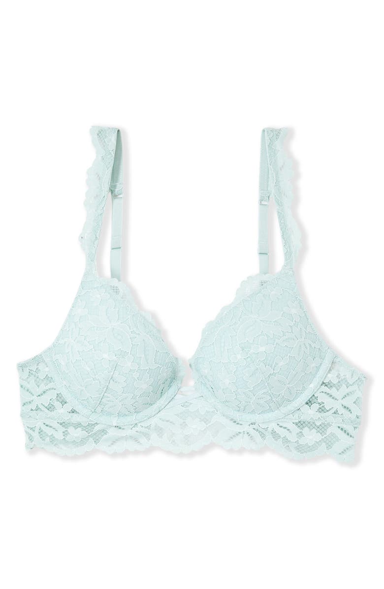 Etam Legende Lace Unerwire Bra, Alternate, color, Blue Green