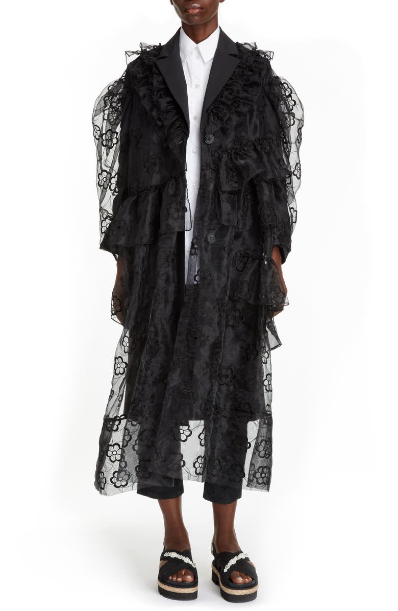 Simone Rocha Cotton Poplin Ruffle Shirt, Alternate, color, 