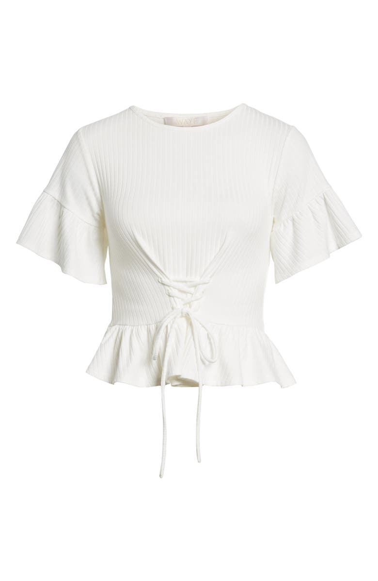 WAYF Lace-Up Tee, Alternate, color, 