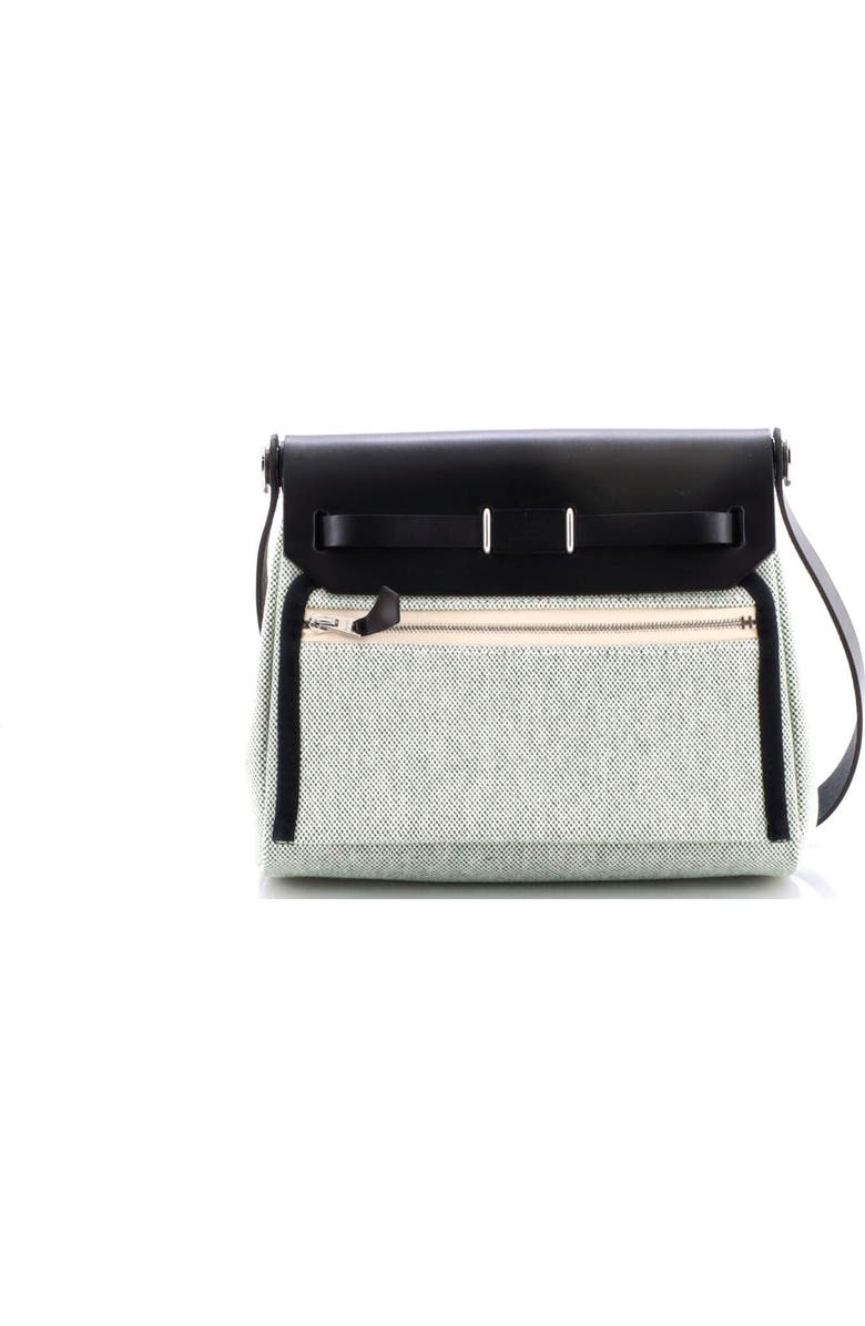 Pre-Owned Hermes Herbag Zip Toile and Leather 20, Alternate, color, Noir