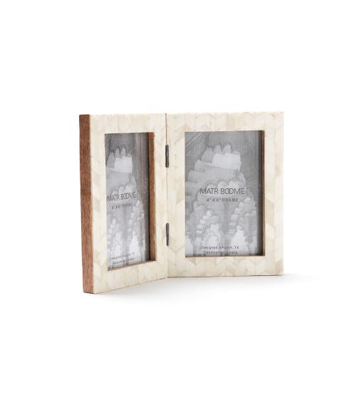 Matr Boomie Mukhendu 4x6 Double Picture Frame In White - 4x6 (2)