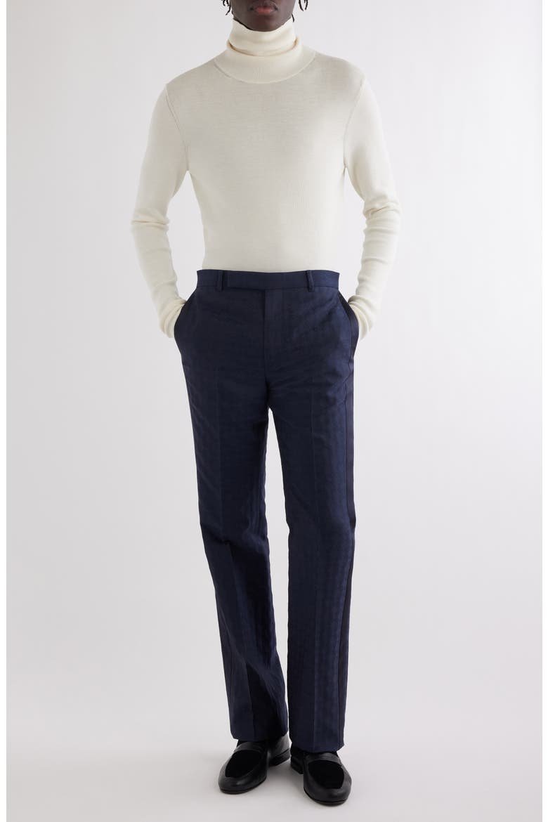 Button Back Wool & Silk Turtleneck Sweater, Alternate, color, NATURAL