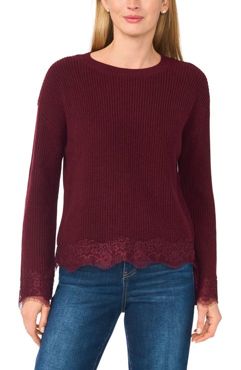 Lace Trim Sweater