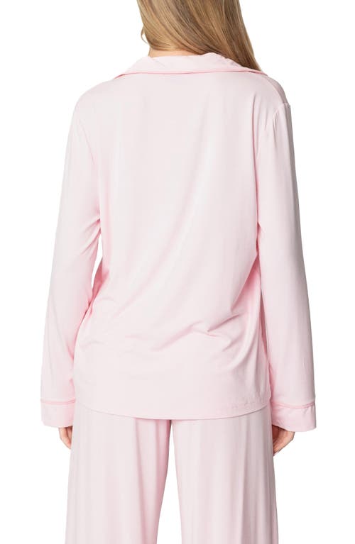 Edikted Jeanette Button-up Pajama Top In Light-pink