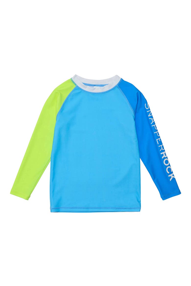 Kids' Colorblock Long Sleeve Rashguard Top, Main, color, YELLOW