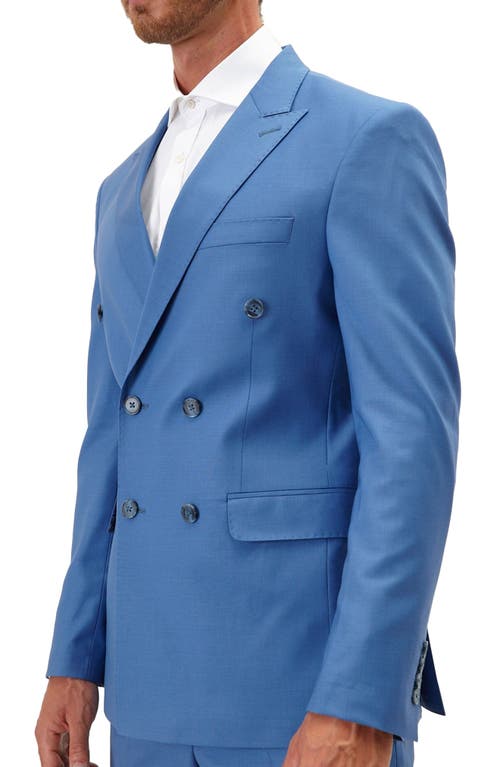 Ron Tomson Super 120s Wool Double Breasted Tuxedo Jacket
