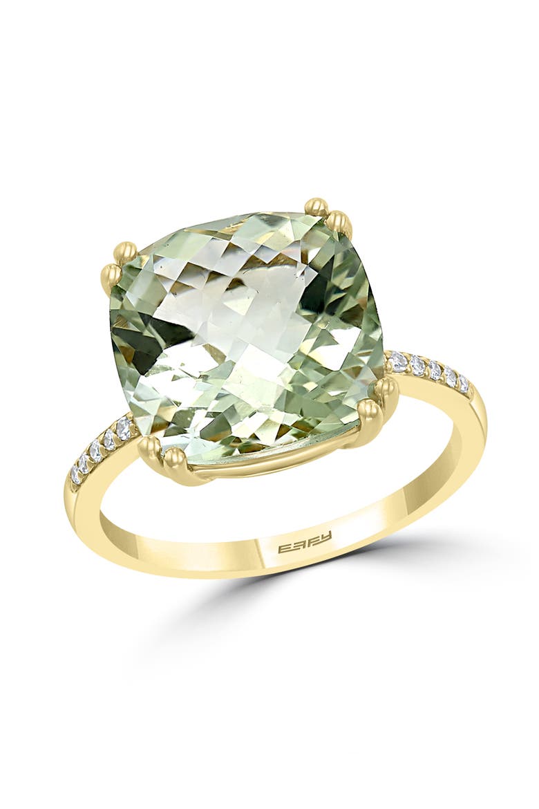 14K Yellow Gold Spring Meadow Green Amethyst Ring, Main, color, Green