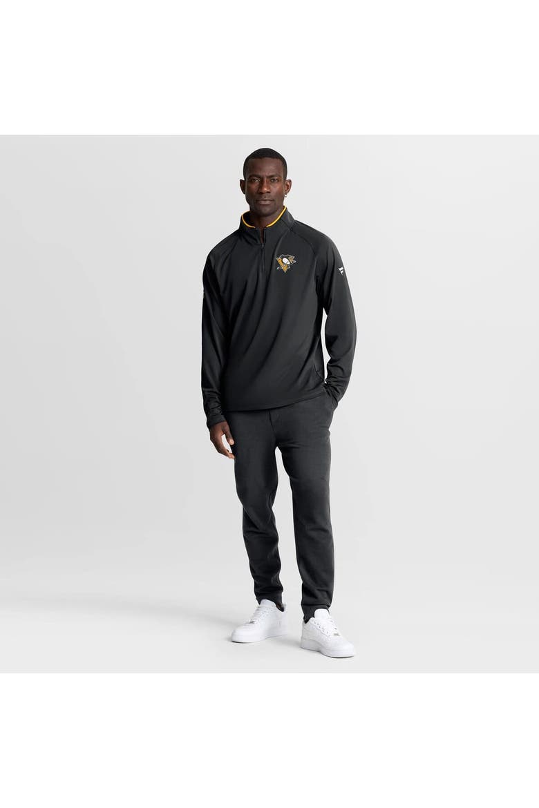 Men's Fanatics Black Pittsburgh Penguins Authentic Pro Rink Training Quarter-Zip Pullover, Alternate, color, Black
