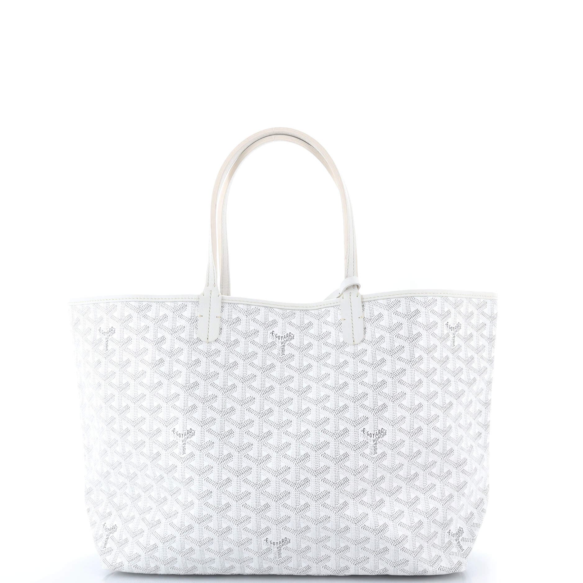 Pre-Owned Goyard Saint Louis Tote Printed Coated Canvas PM, Alternate, color, White