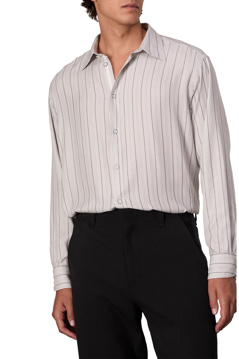 Matthew Stripe Button-Up Shirt, Main, color, WHITE STRIPE