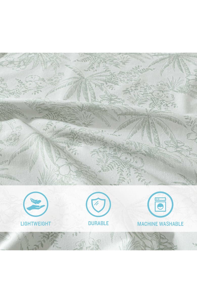 Tommy Bahama Pen and Ink Tropical Shower Curtain, Alternate, color, Spring Green