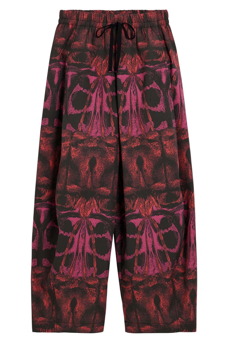 Abstract Print Wide Leg Pants, Alternate, color, RED MULTI