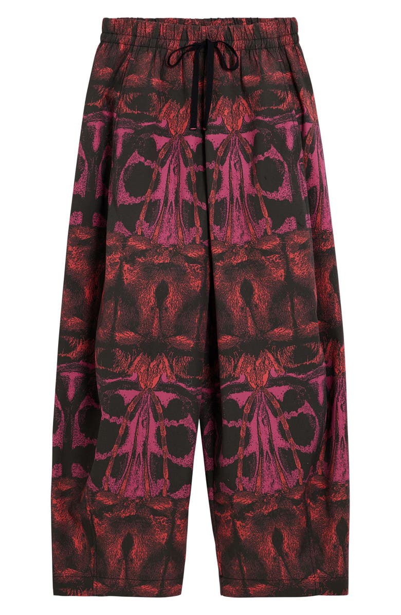 Desigual Abstract Print Wide Leg Pants, Alternate, color, Red Multi