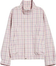 Sandy Liang Papas Plaid Windbreaker Jacket