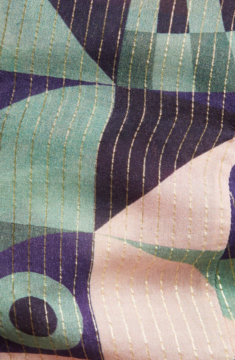 FARM Rio Graphic Toucans Metallic Cover-Up Skirt, Alternate, color,