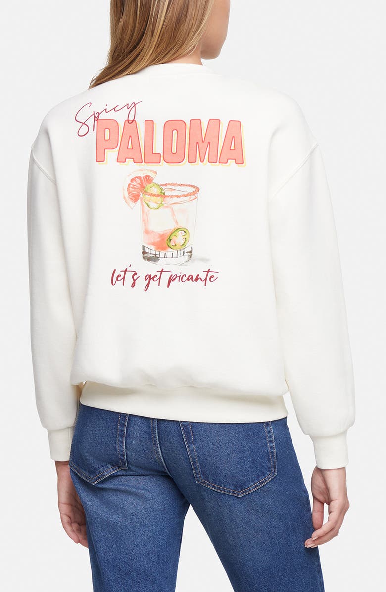 Wildfox Picante Spicy Paloma Graphic Sweatshirt, Alternate, color, Snow White