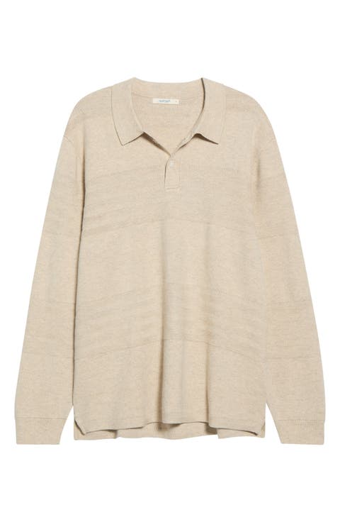 Rugby Cotton Blend Polo Sweater