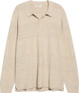 Marine Layer Rugby Cotton Blend Polo Sweater