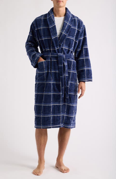 Out of Office Stripe Terry Velour Robe