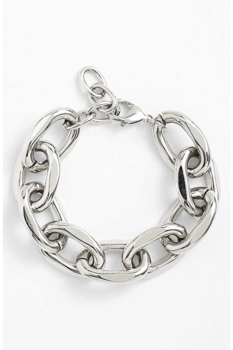 Chunky Link Bracelet, Main, color, SILVER