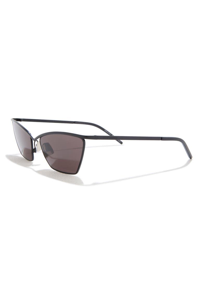 57mm Square Sunglasses, Alternate, color, BLACK BLACK GREY