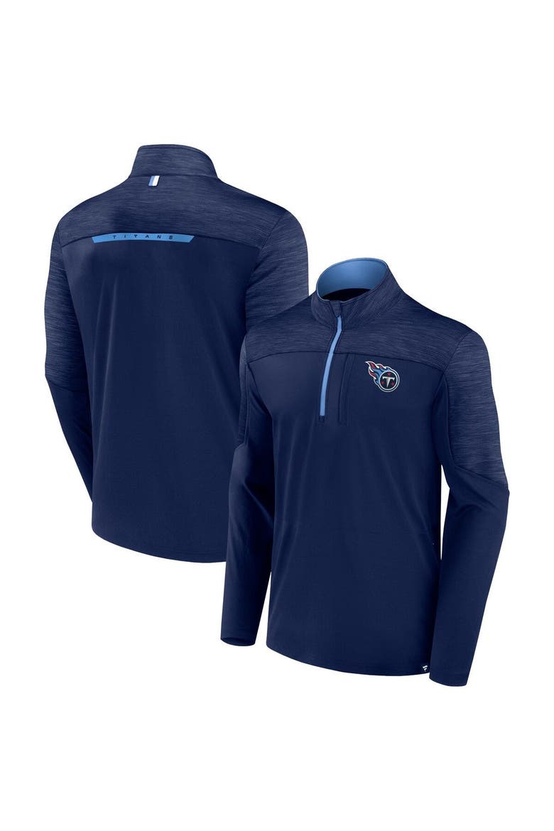 Men's Fanatics Branded Navy Tennessee Titans Defender Half-Zip Top, Main, color, Navy