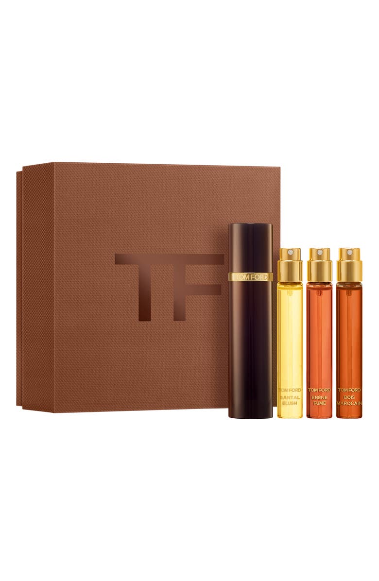 TOM FORD Private Blend Enigmatic Woods Fragrance Travel Set & Atomizer, Main, color, 