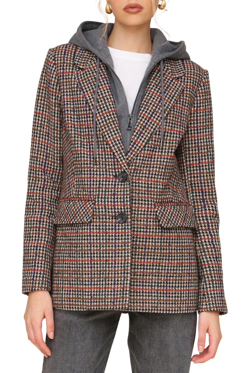 Avec Les Filles Plaid Dickey Blazer, Main, color,