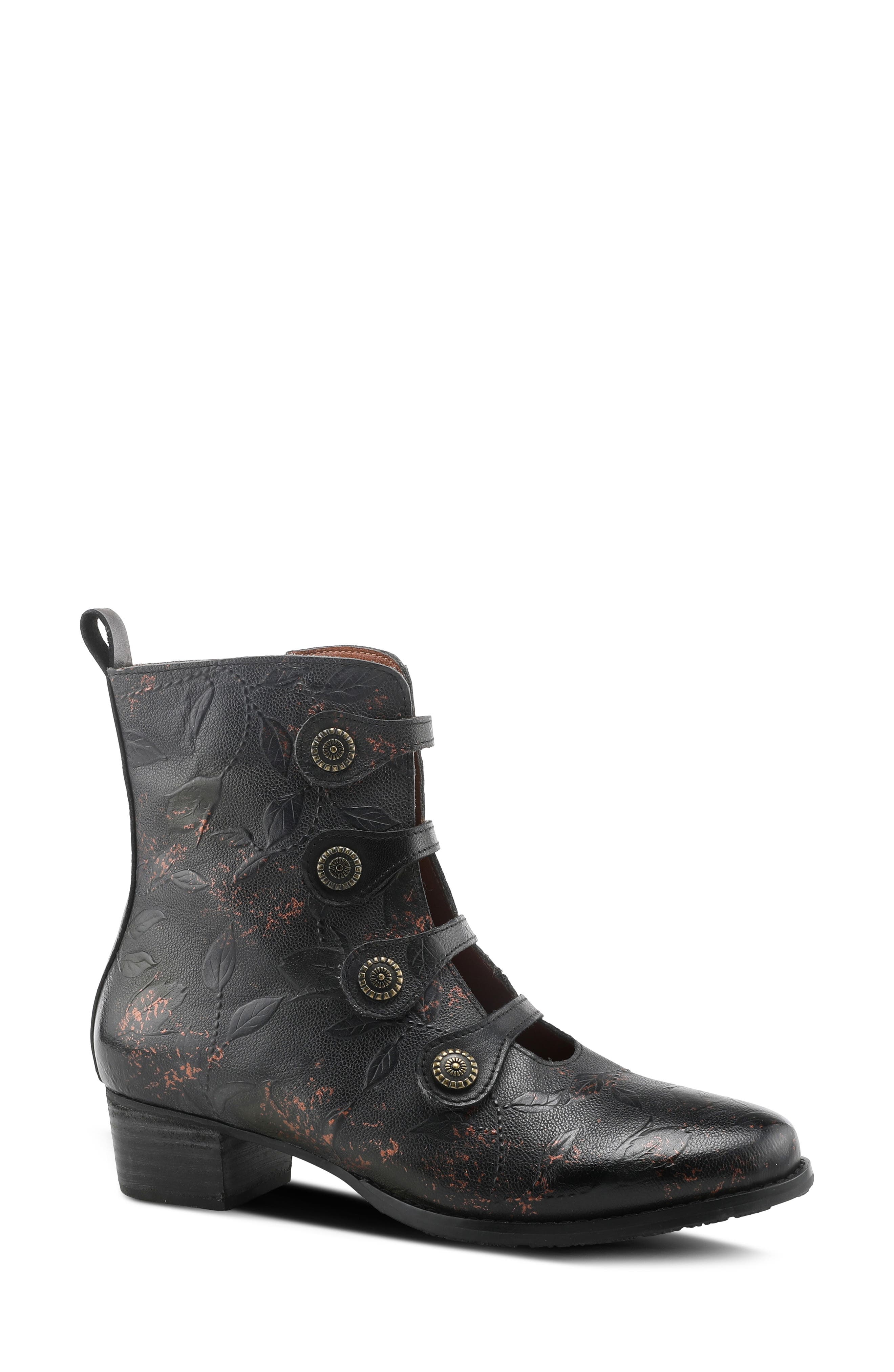 L'Artiste by Spring Step Imemine Floral Embossed Bootie, Main, color, 