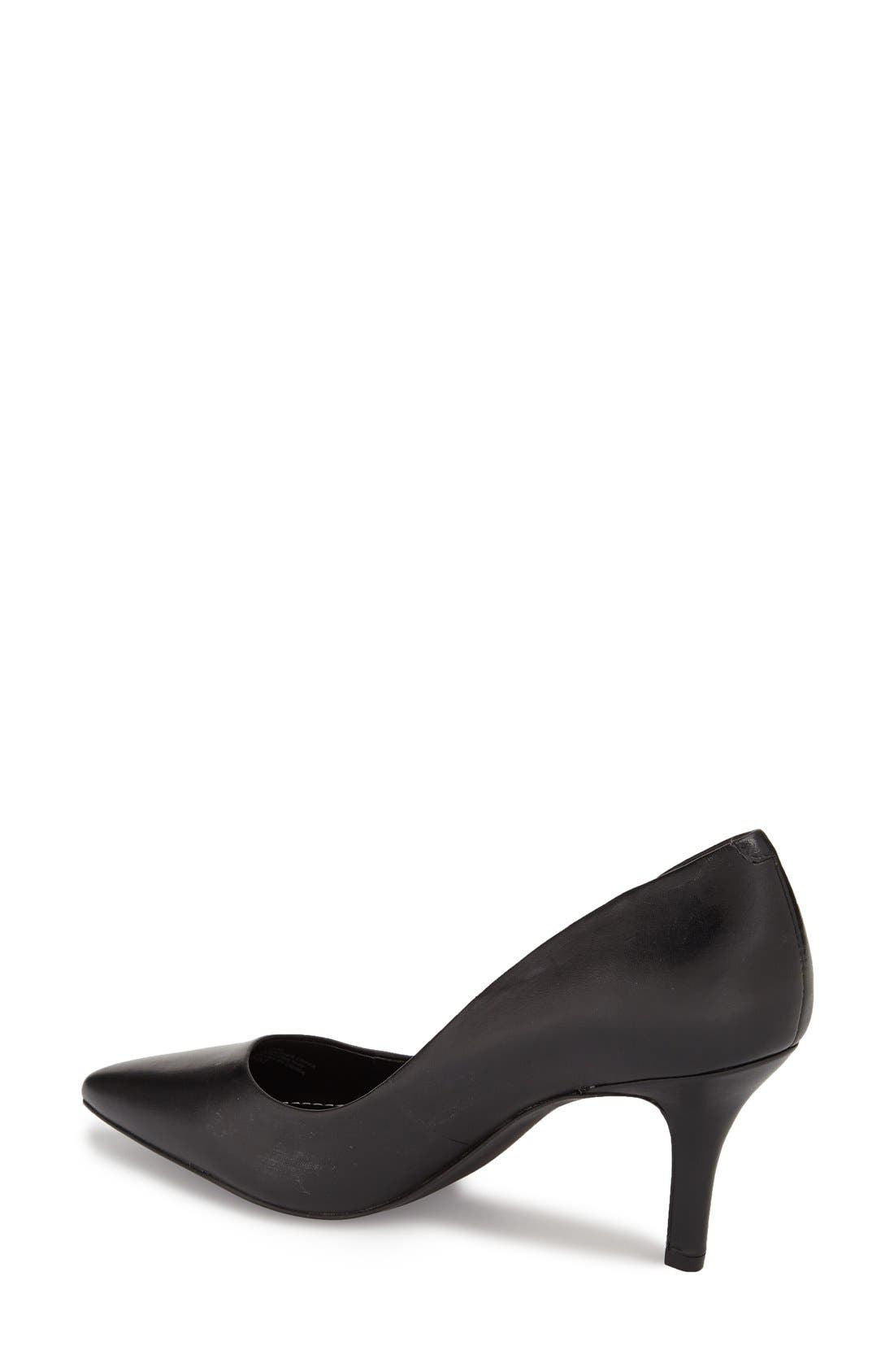 'Sasha' Pointy Toe Pump, Alternate, color, BLACK LEATHER
