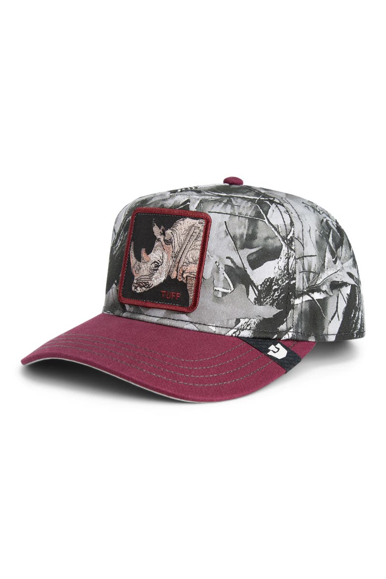Tuff Camo Embroidered Patch Baseball Cap, Alternate, color, CAMOUFLAGE / DESIRE