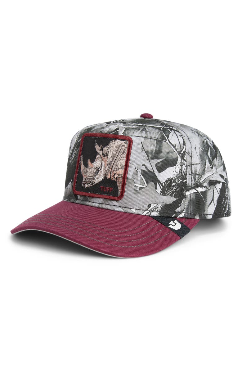 Goorin Bros. Tuff Camo Embroidered Patch Baseball Cap, Alternate, color, Camouflage / Desire