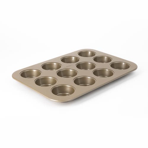 Cuisipro 12-cup Steel Nonstick Muffin Baking Pan In Brown
