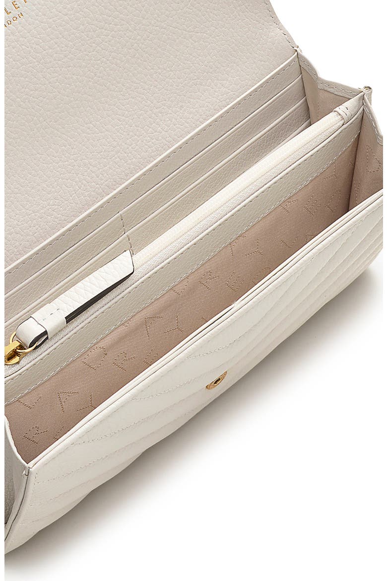 Rowe Avenue Flap Quilted Leather Wallet, Alternate, color, CHALK