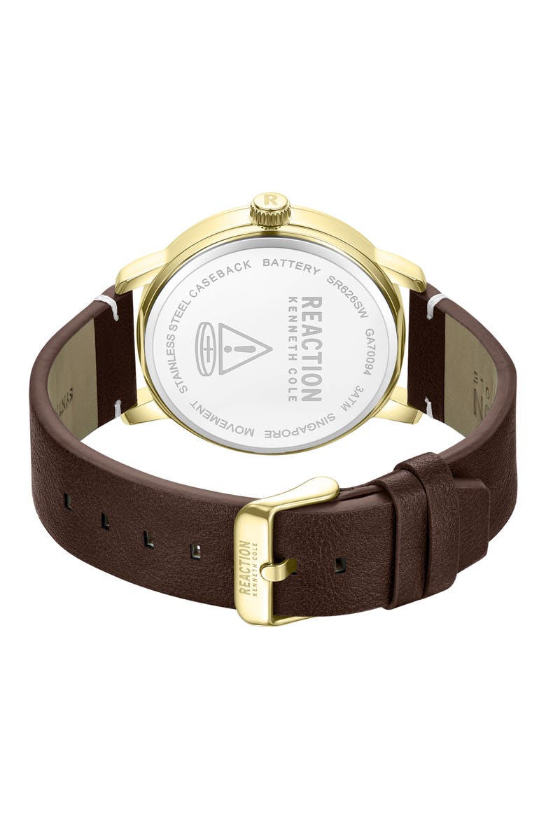 Classic Black Strap Watch, 44mm, Alternate, color, DARK BROWN