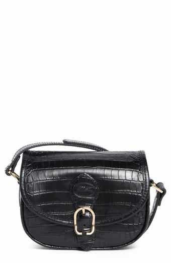 Longchamp 1980 Croc Embossed Small Crossbody Bag