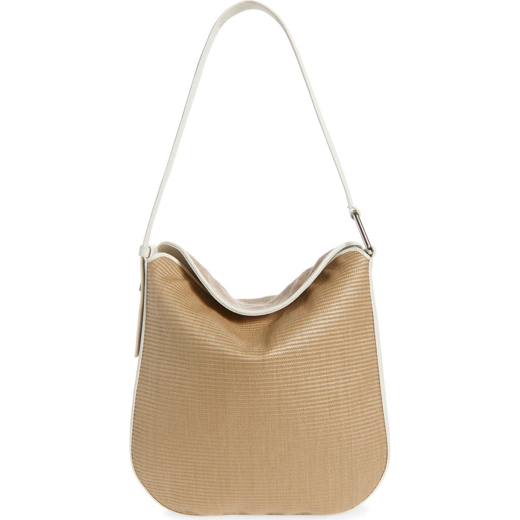 AKRIS AKRIS MEDIUM ANNA RAFFIA HOBO BAG