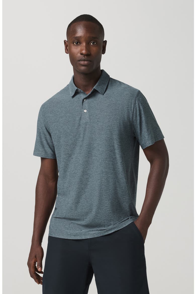 Strato Tech Performance Polo, Alternate, color, BLUE SEA HEATHER