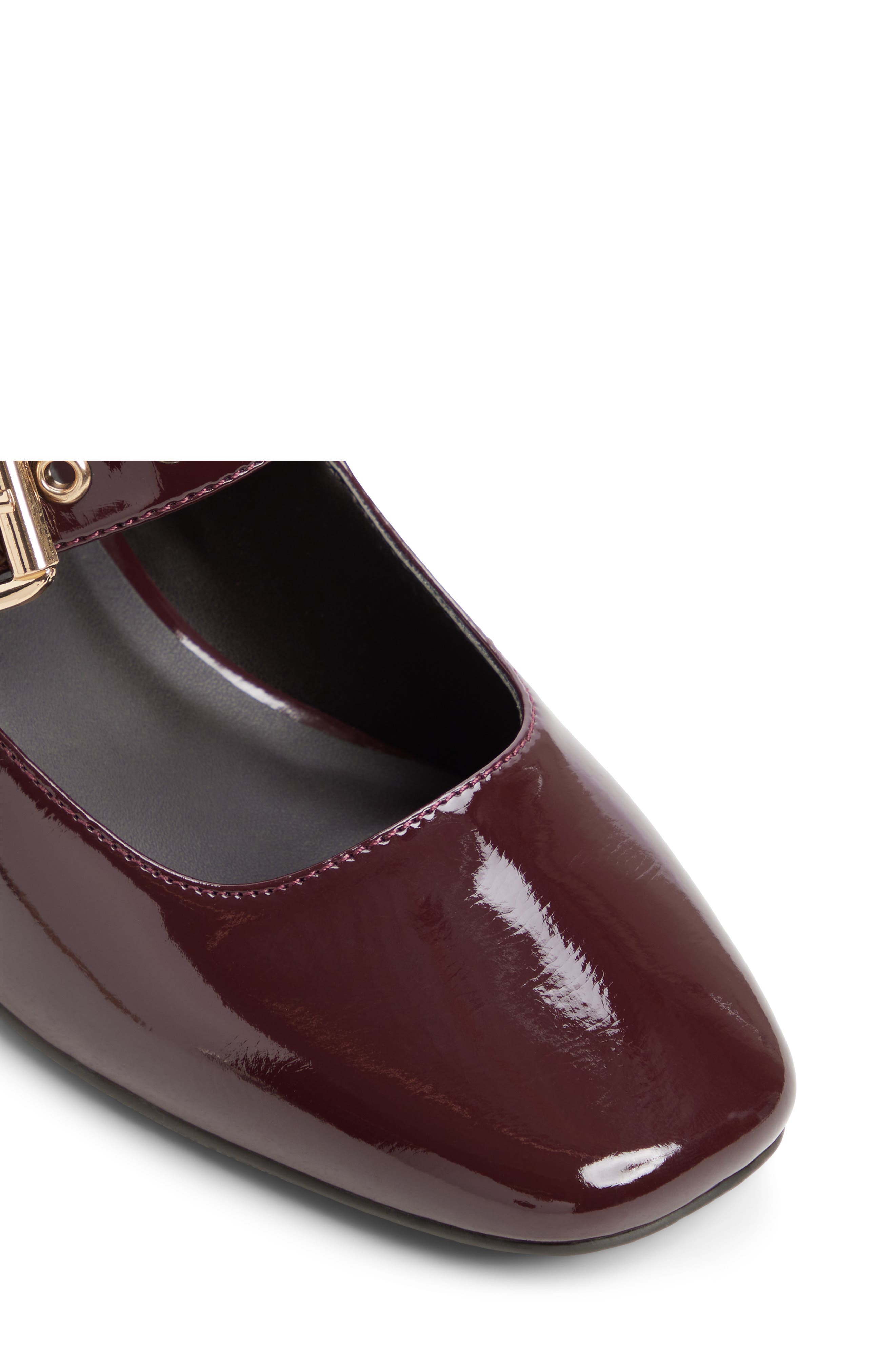 Baldemar Faux Leather Mary Jane Pump, Alternate, color, DARK BROWN