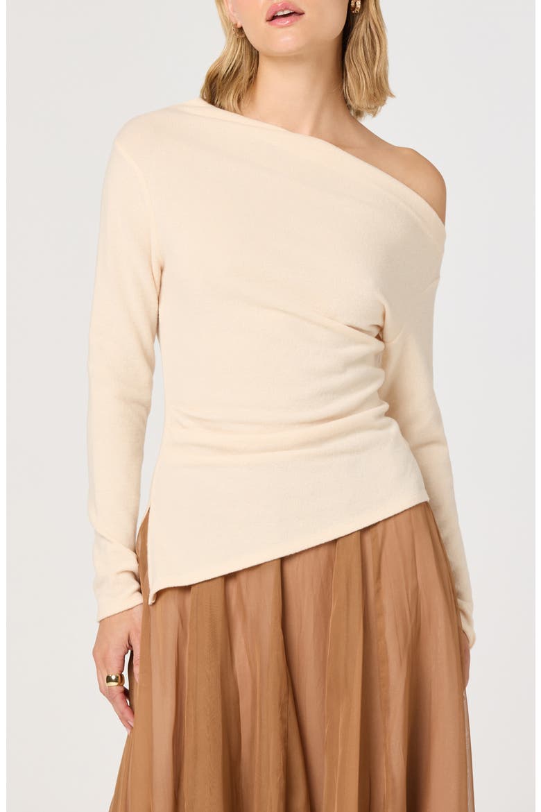 Miah Asymmetrical Long Sleeve Top, Main, color, IVORY