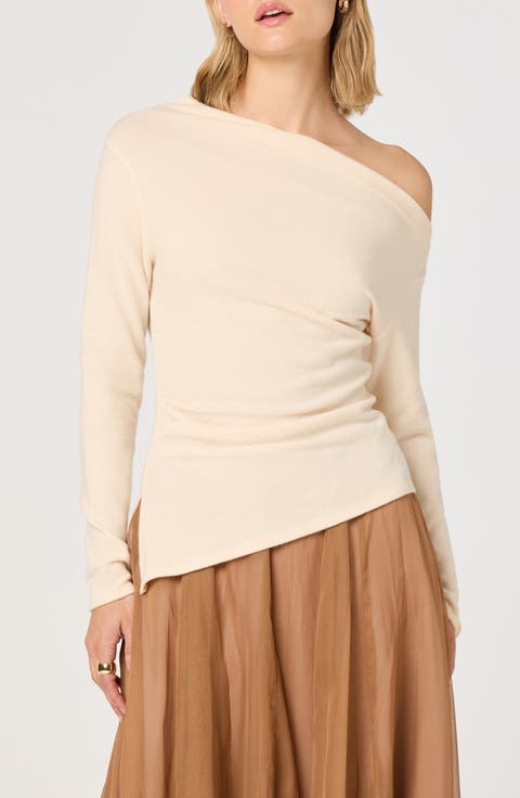 Miah Asymmetrical Long Sleeve Top
