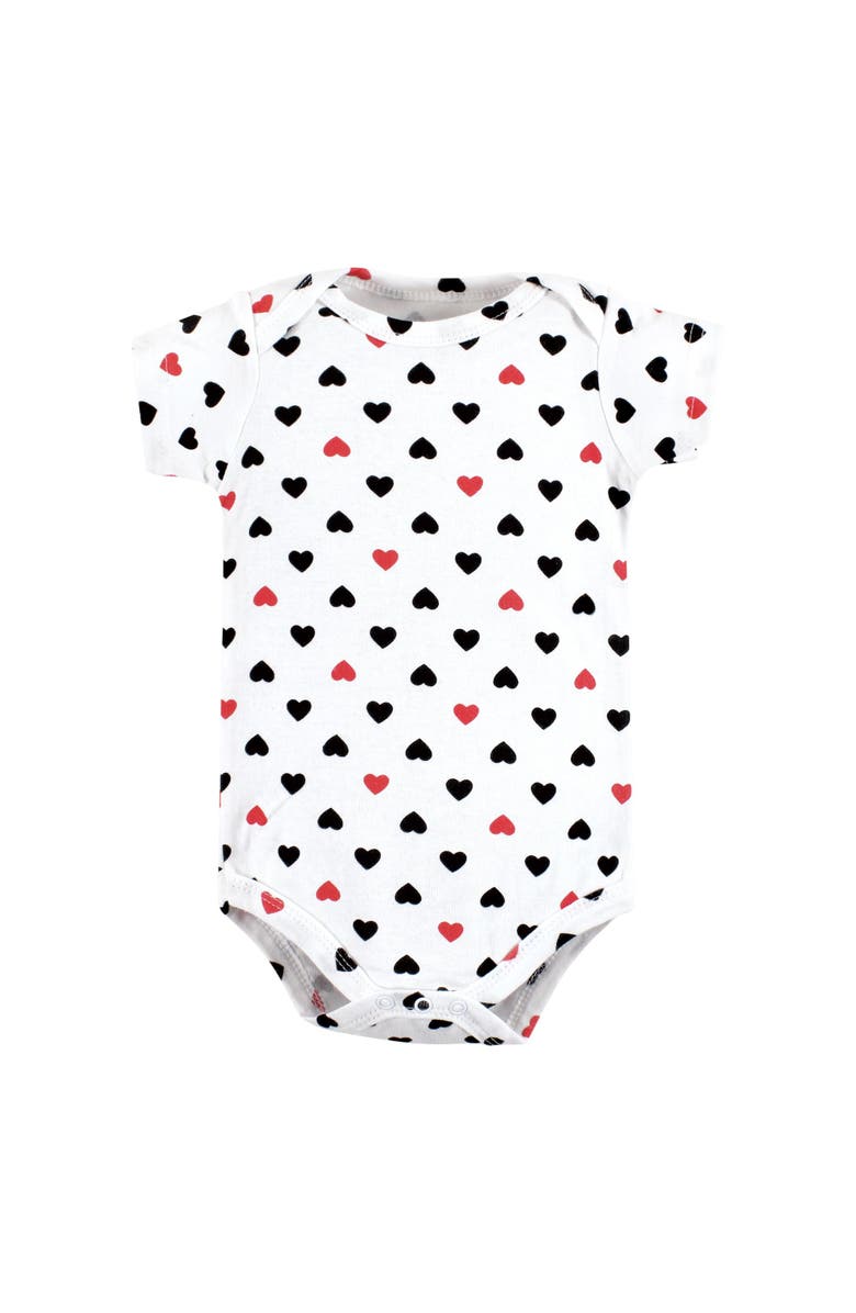 Hudson Baby Cotton Bodysuits 5-Pack, Alternate, color, Girl Mommy Red Black 5Pk