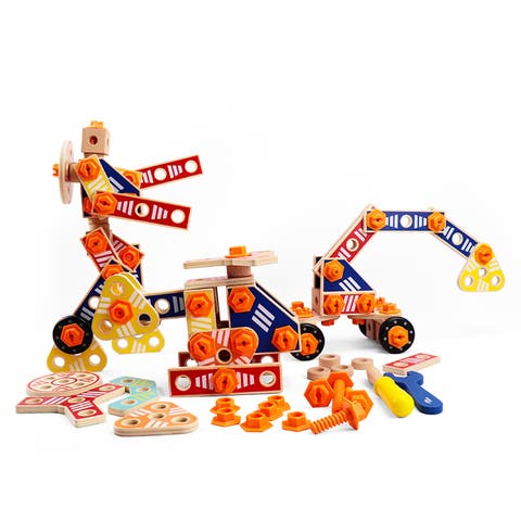 Builder Set, 72-Piece Toddler Play Kit for Boys and Girls