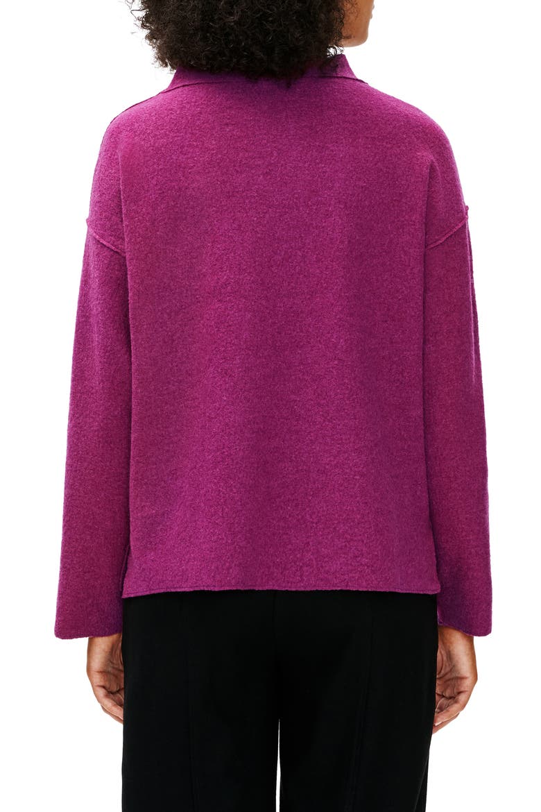 Boiled Wool Box Top, Alternate, color, MAGENTA